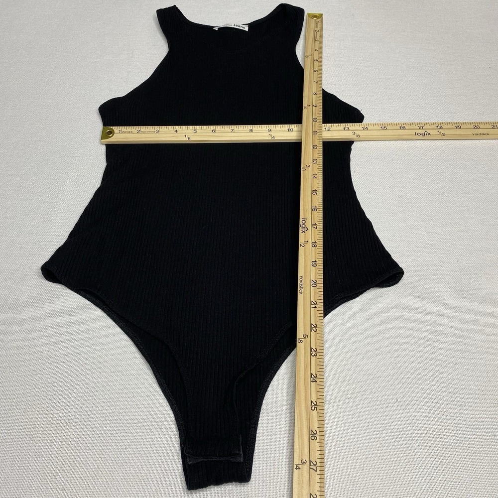 Reformation Jeans Women's Ribbed Bodysuit Black Size Medium - Picture 7 of 12